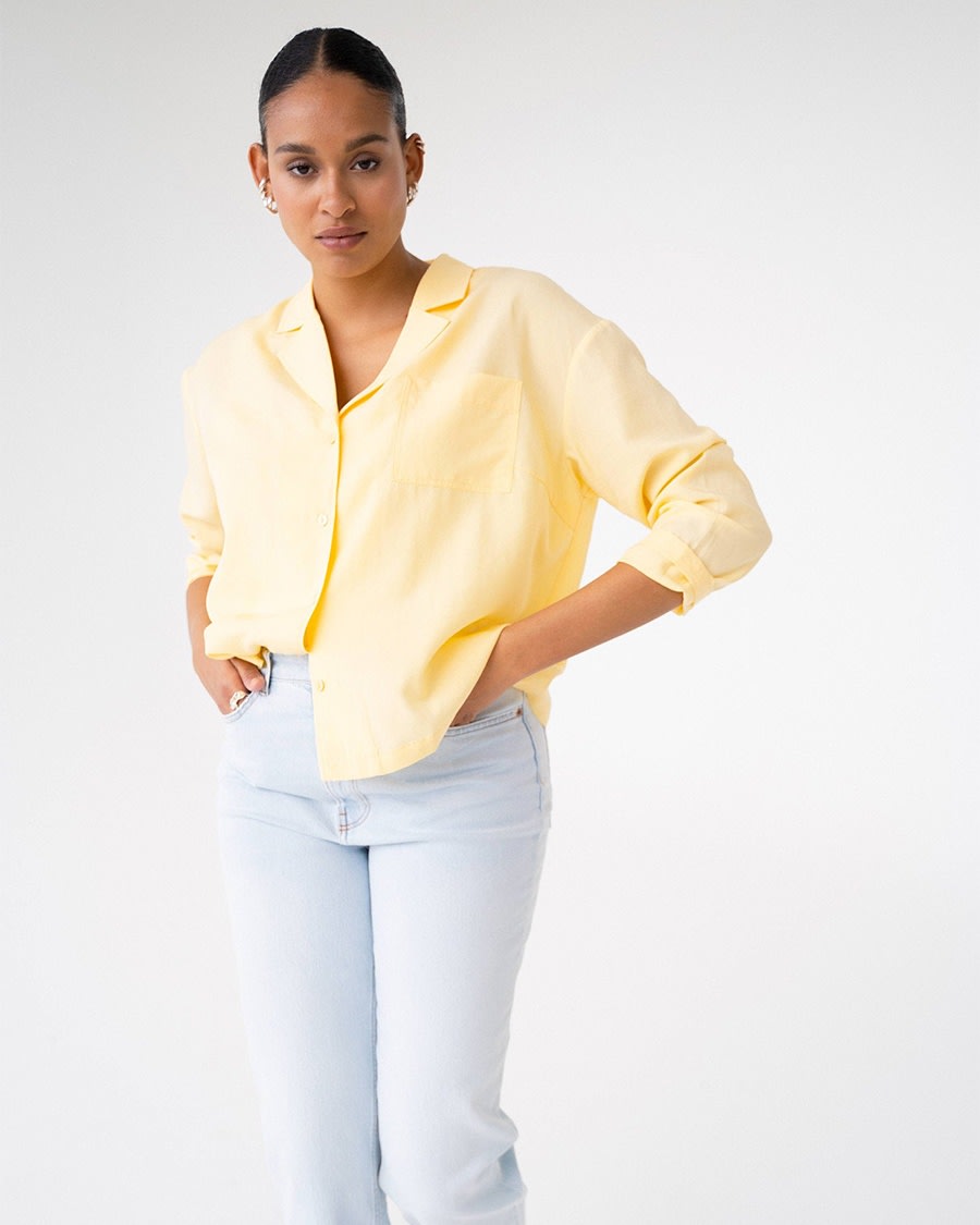 Snuggle pajama shirt - Yellow