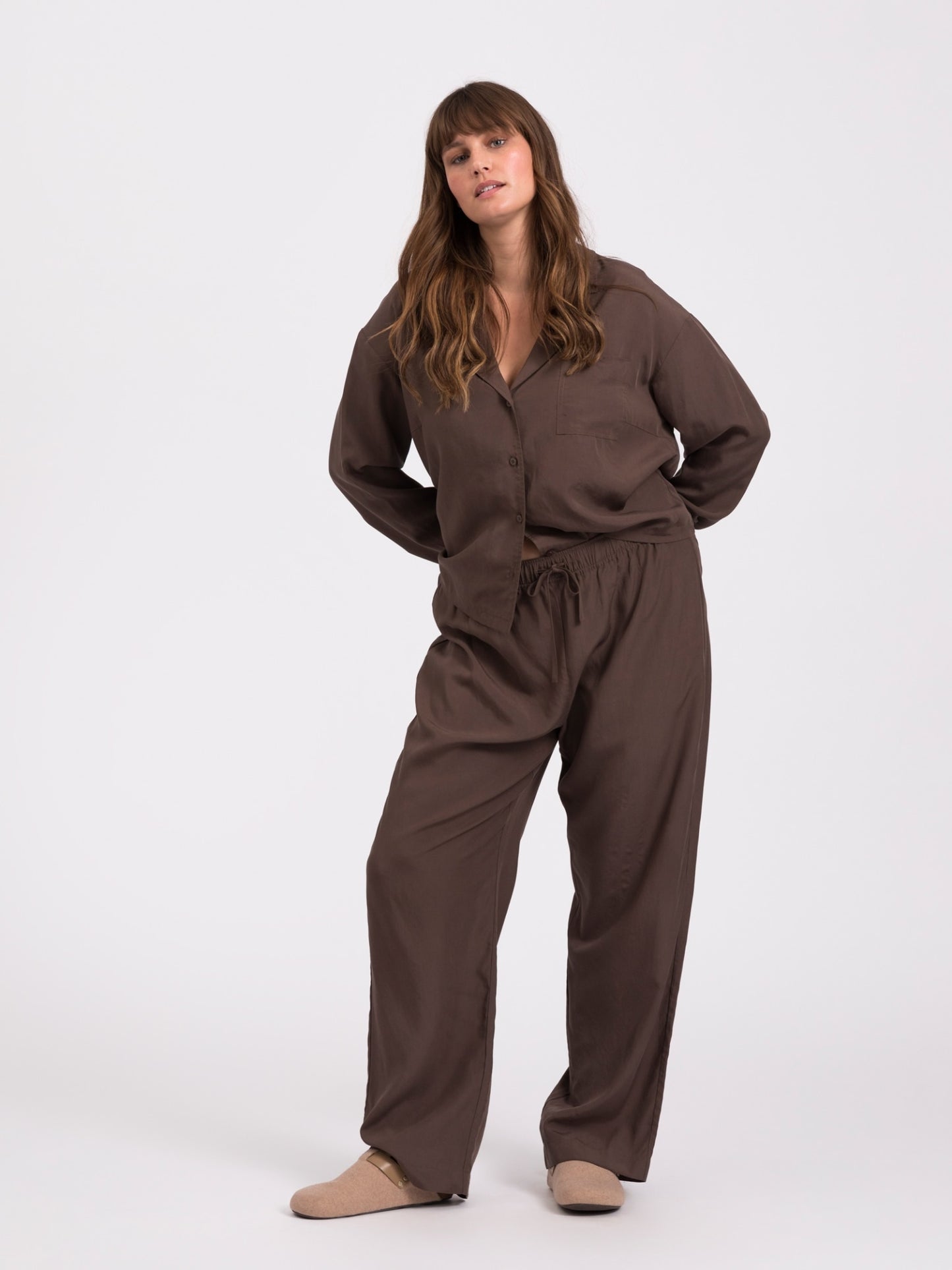 Snuggle pajama shirt - Chocolate