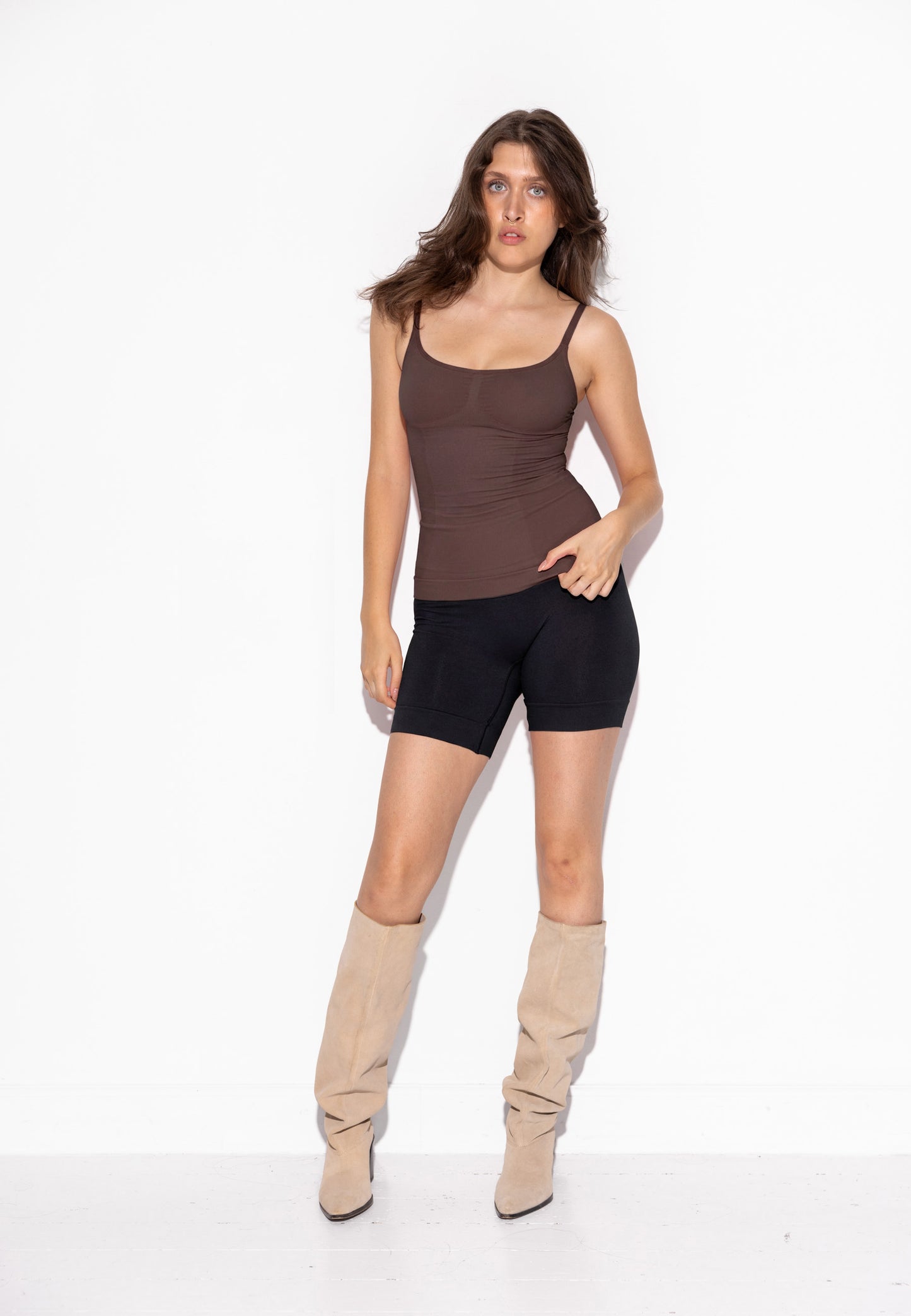 Second Skin Cami Top - Chocolate