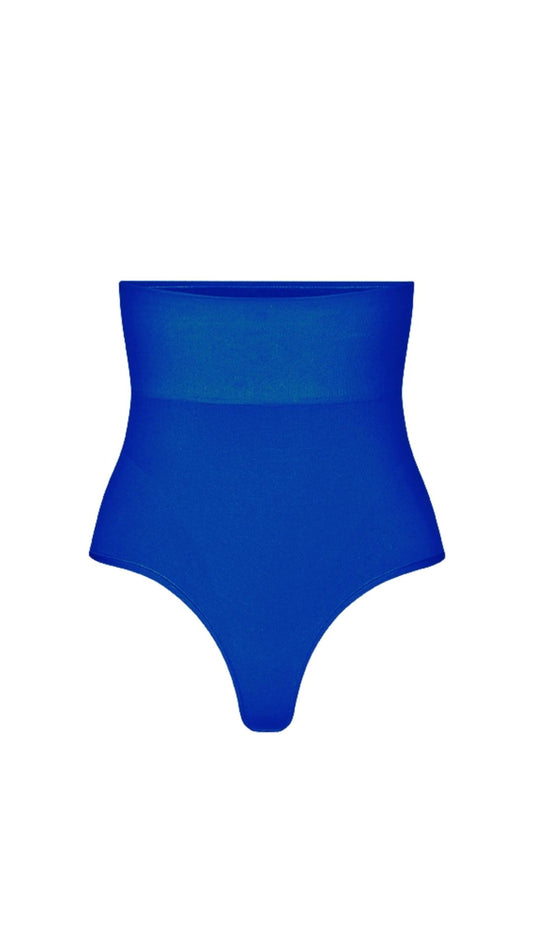 Second Skin High waist thong - Strong Blue