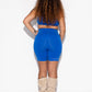 Honest Midwaist Shorts w/Logo - Strong Blue (Lev. Februar 2026)