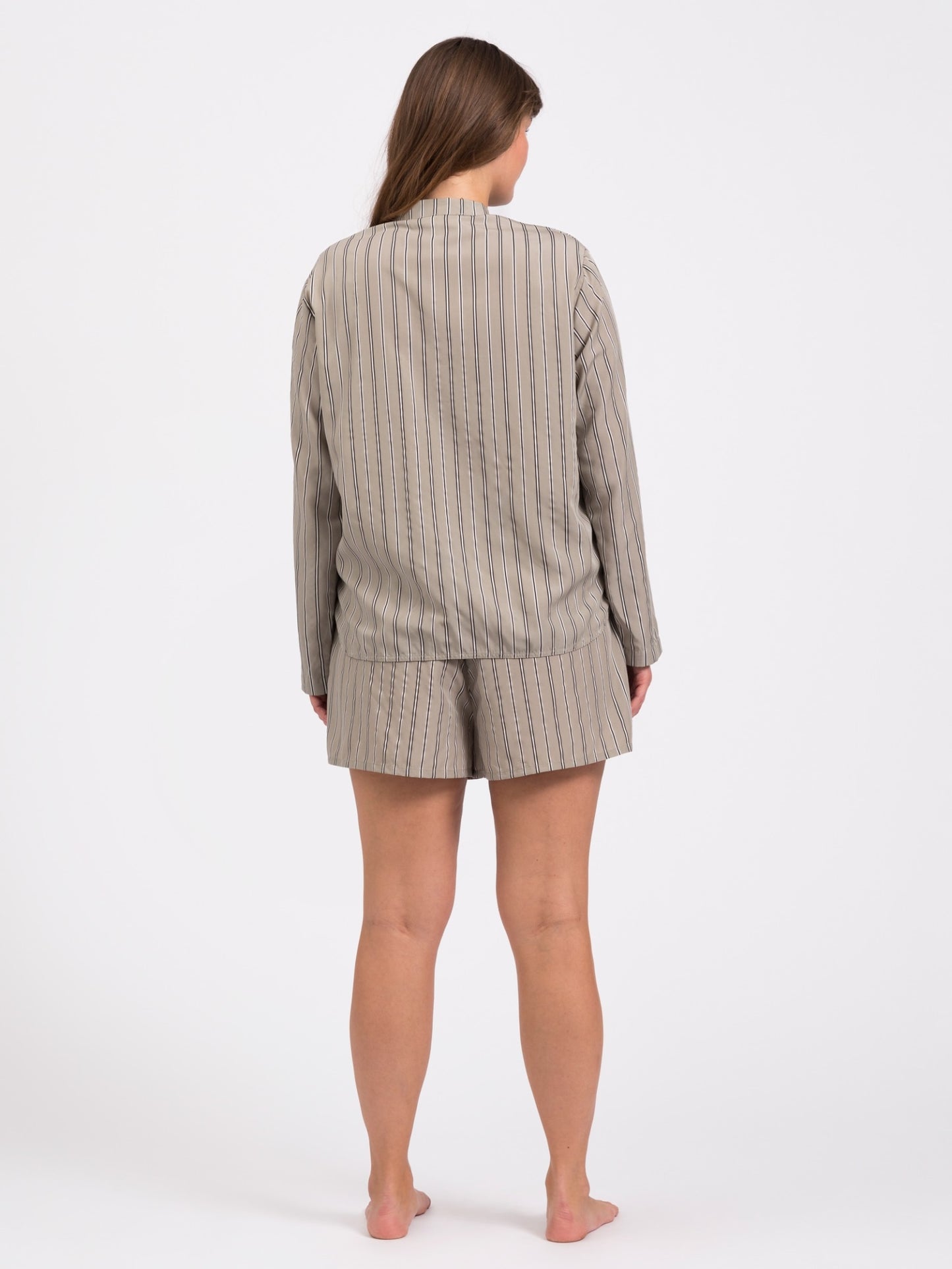 Sleep pajama shorts - dust mint stripe